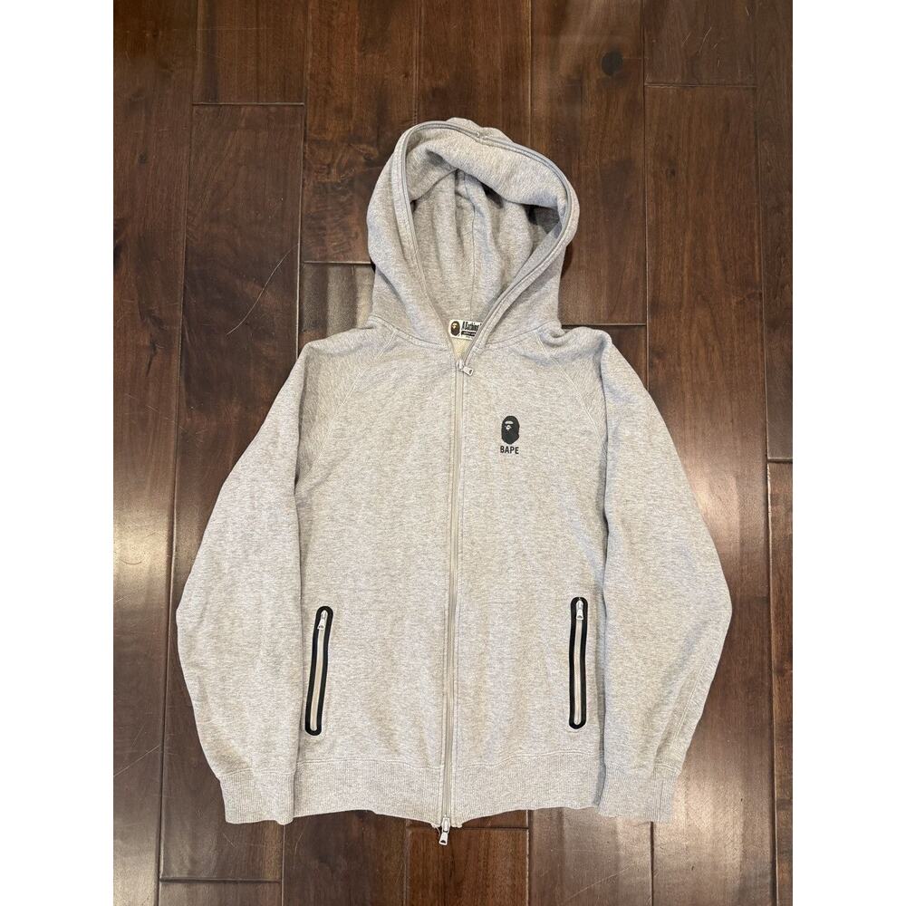 Bape Grey Ape Face Full ZIP Hoodie
